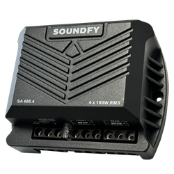 Soundy 4 Channel Car Audio Amplifier Class D Compact 400W Amp Crossover