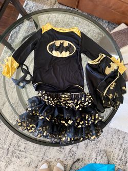 Girls Batgirl Halloween Costume Set size 7-8 Years Old