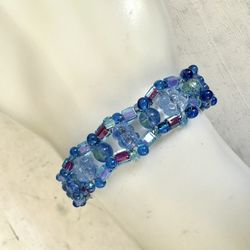 Blue Beaded Bracelet 