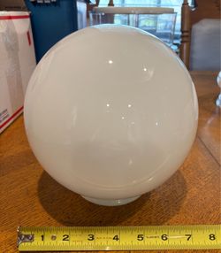 White ceiling lamp globe