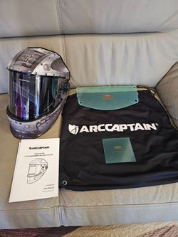 ARCCAPTAIN Welding Helmet Auto Darkening Large Viewing TIG MIG ARC 3.93"X3.66"