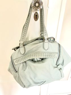 Light Green Leather Shoulder Bag