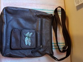 Brown Dragonfly Crossbody Purse