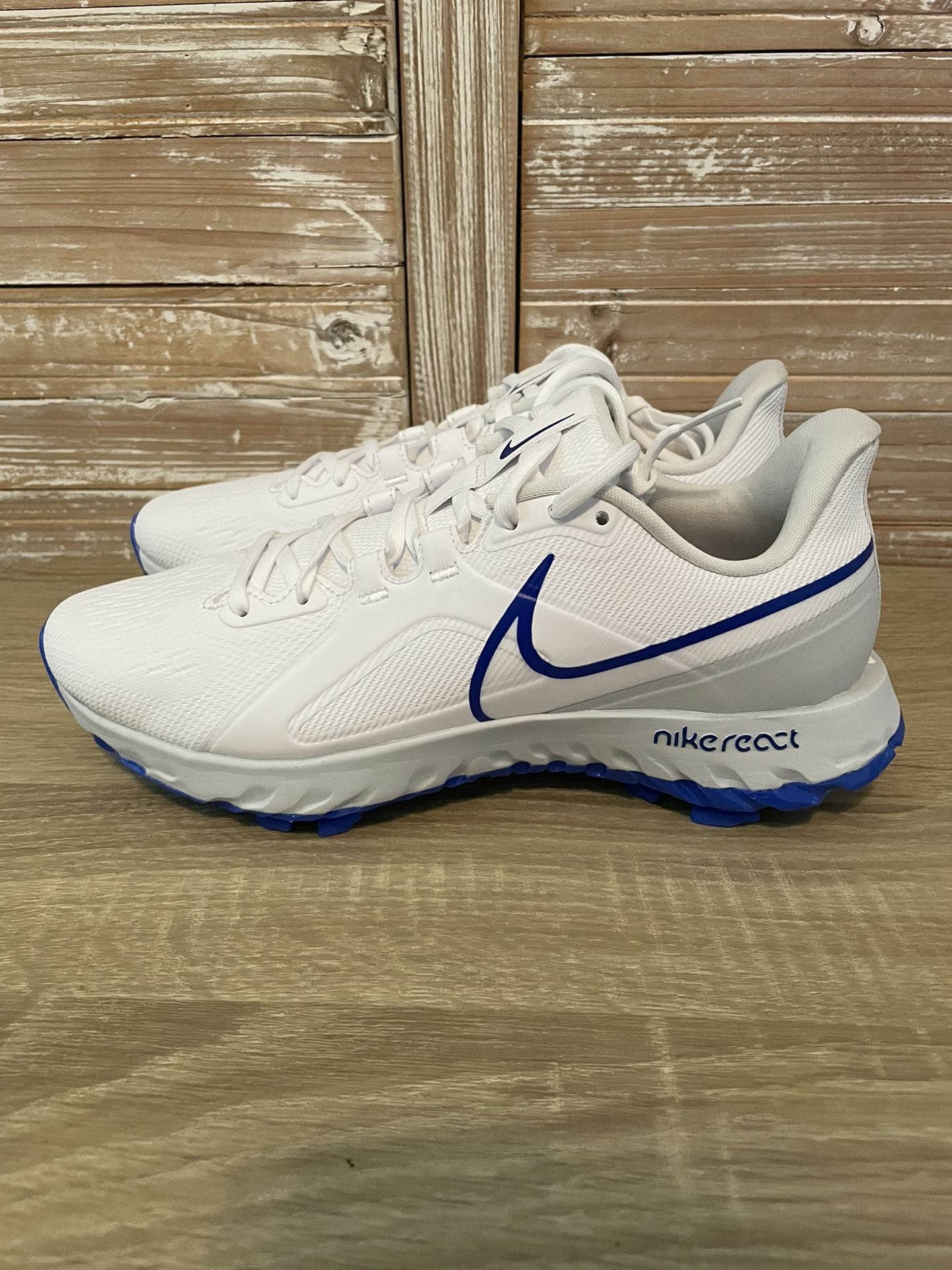 NEW! Nike React Infinity Pro Golf Shoes White Racer Blue Men's CT6620 125 Sz 8. Brand new 100% authentic! Check out photos for further details and