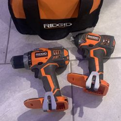 Ridgid 18v Impact And Drill Driver Set 