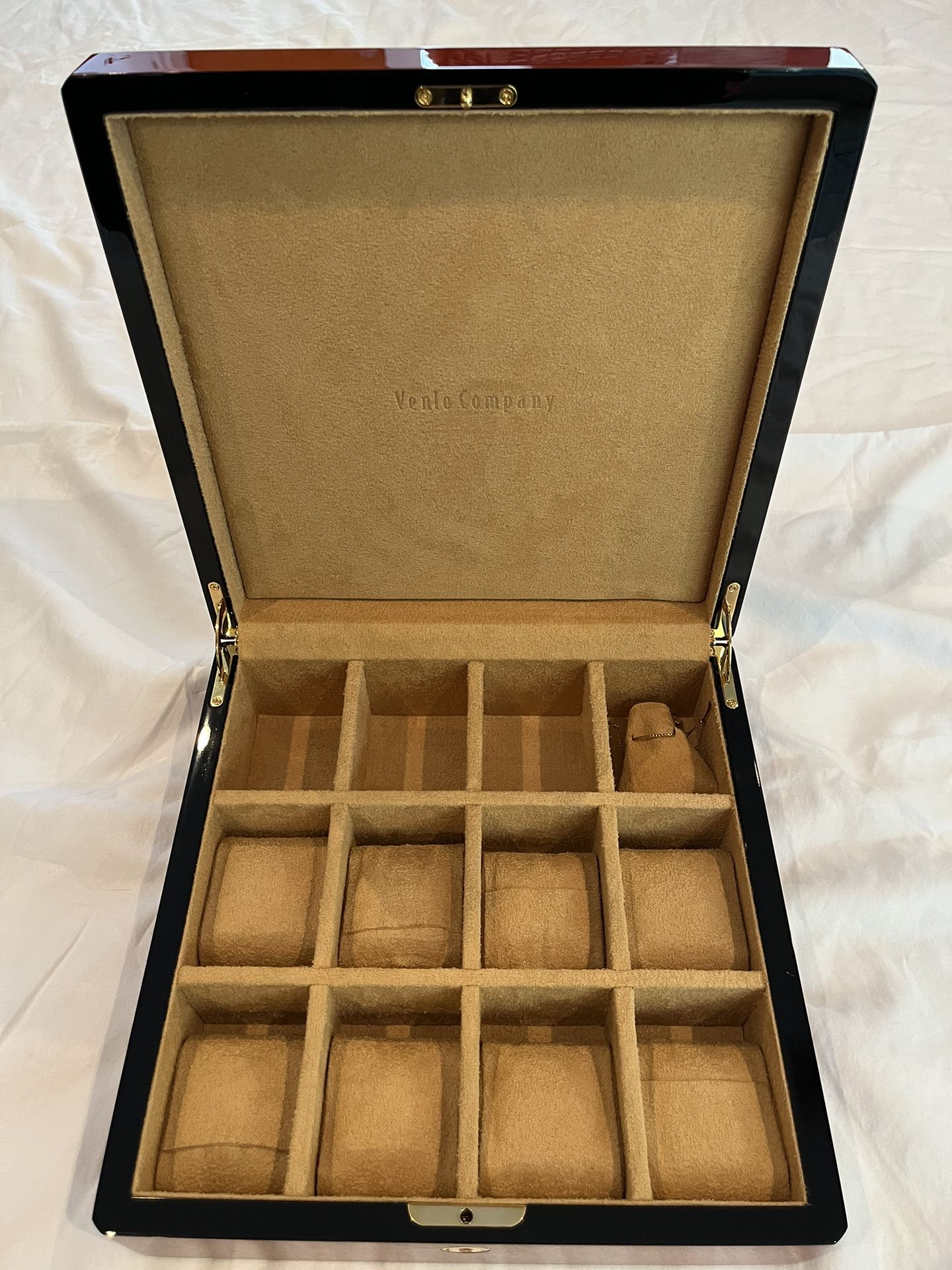 Venlo Lacquered Burlwood Watch Box