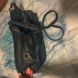 Blue Women Coach Purse 