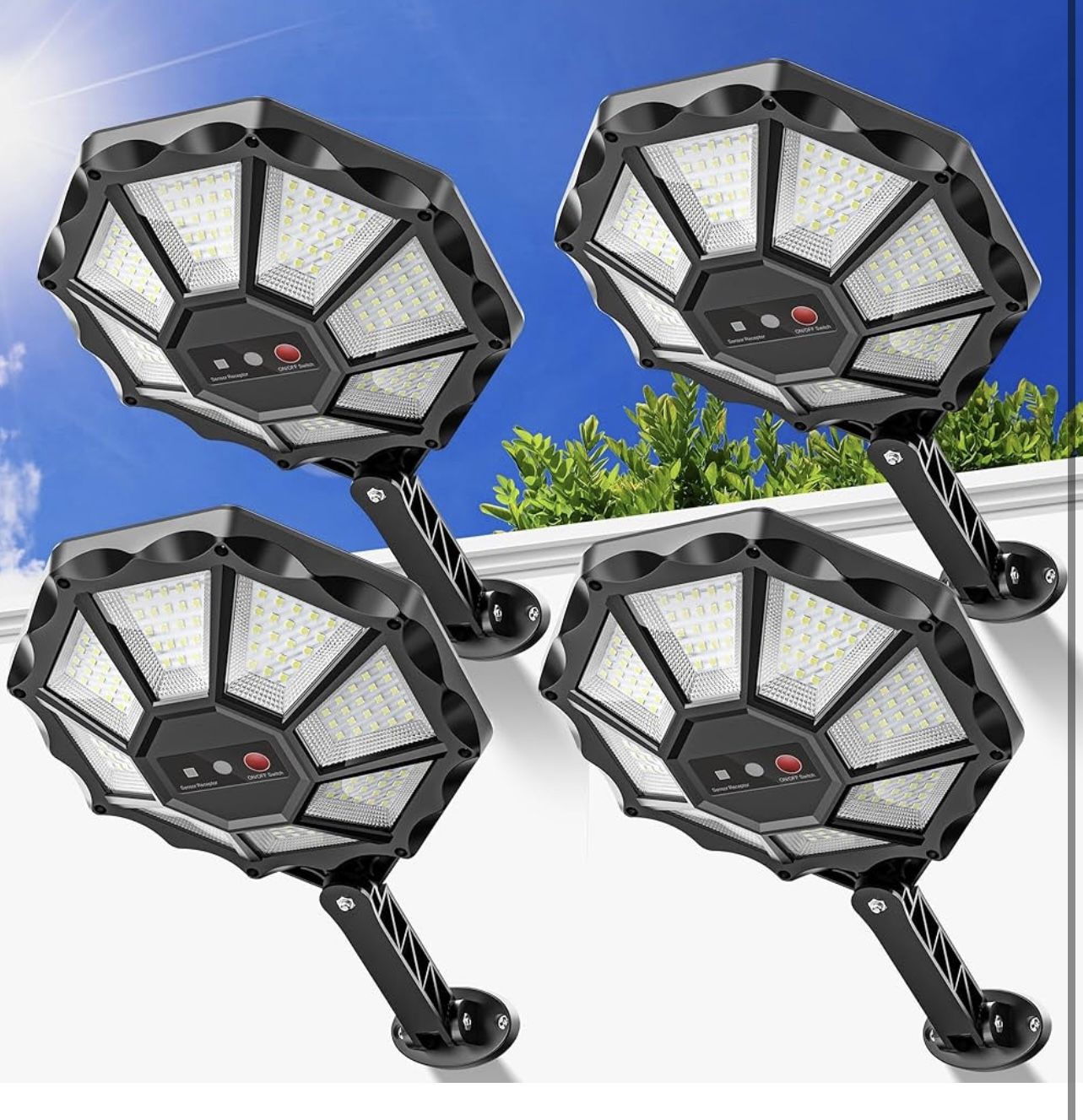 Solar Outdoor Lights with Motion Sensor--4 packs