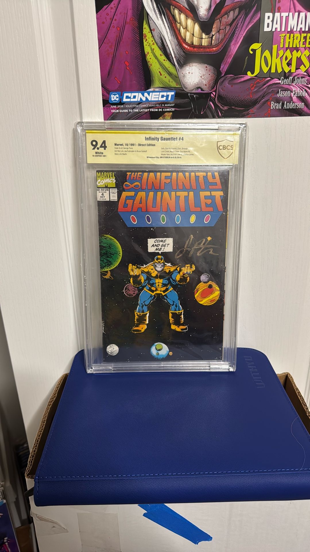 Infinity Gauntlet Issue 4; CBCS SS 9.4 signed by Jim Starlin