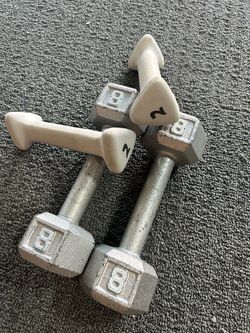 8 lb Cast Iron Hex Dumbbells – Pair