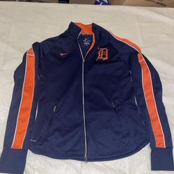 Nike Full Zip Track Jacket Womans DETROIT TIGERS Blue Adult Medium Clean Dri Fit