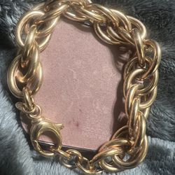 Bronze Miller, Italian Rose, gold chain bracelet