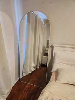 Full-Length Arched Floor Mirror