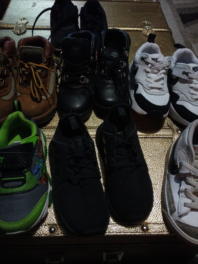 Children's Nike Shoes And Timberlands