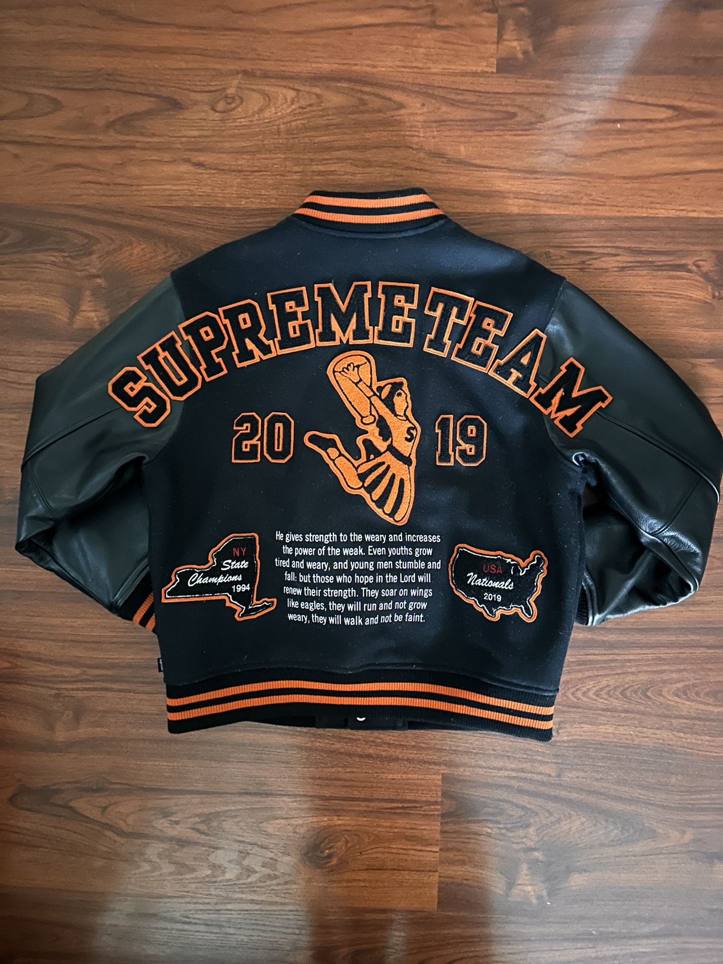 Supreme “SUPREMETEAM” Varsity Jacket sz L
