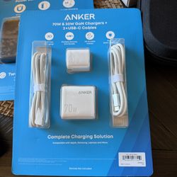 NEW Anker 70W + 30W GaN Fast Chargers + 2 USB-C Cables