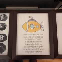 Beatles Framed Lyrics Prints