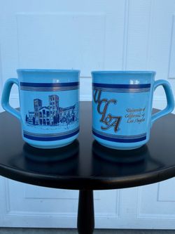 Vintage UCLA University of California Los Angeles Coffee Mug Set of 2 Made in England Blue