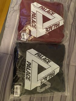 Palace Tri Ferg Hoodies Medium Maroon 