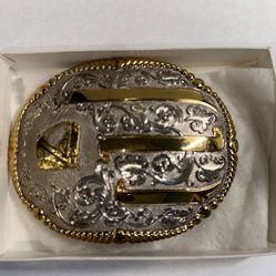 Gold And Silver Plated Belt Buckle