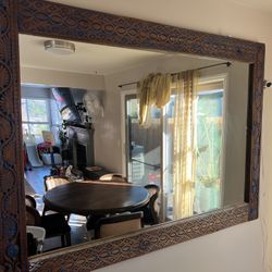 Hand Carved Large Mirror 
