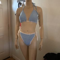 Blue Handmade Crotchet Bathing Suit