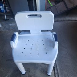 New Shower Chair W/adjustable Hieght