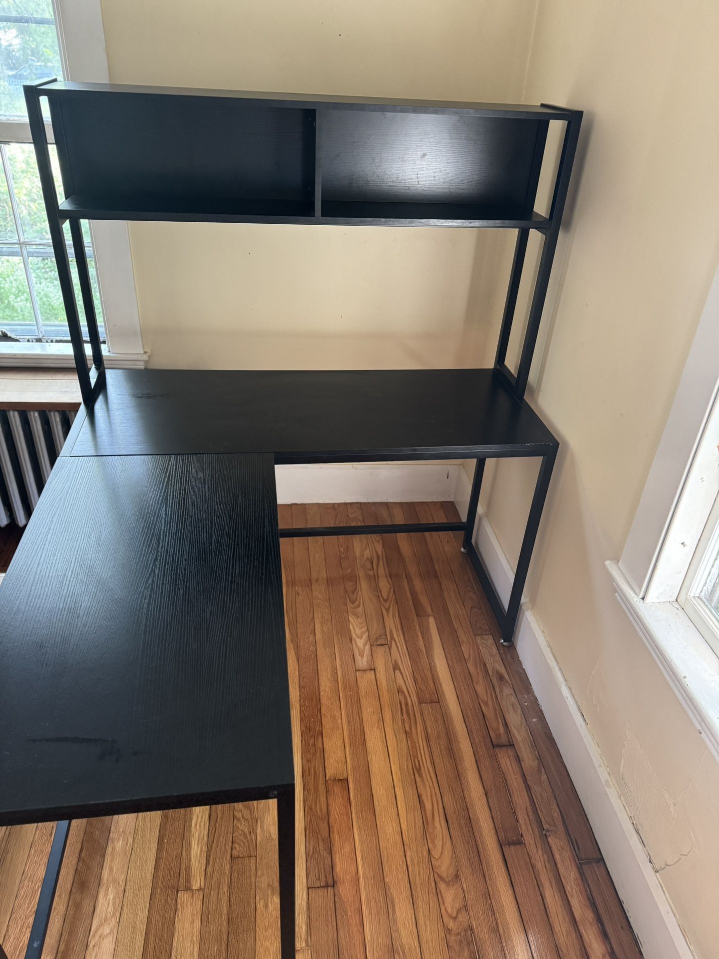 L-Shaped Desk With Hutch, Storage Shelves/Bookshelf