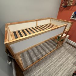 IKEA Kura Twin Loft Bed & TROFAST Storage With Bins