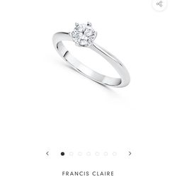 Silla Moissanite Ring 0.42 Cart Def Colour Gemstone 