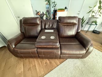 Brown Leather Reclining couches