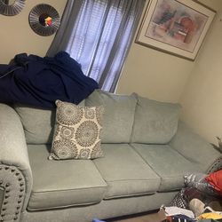 Light  Blue Couch And Chair Set