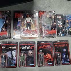 Unopened collectible horror movie action figures
 