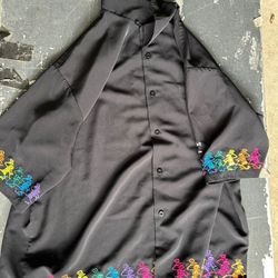 Grateful Dead long sleeve button up tshirt size xxl men as is hard rock