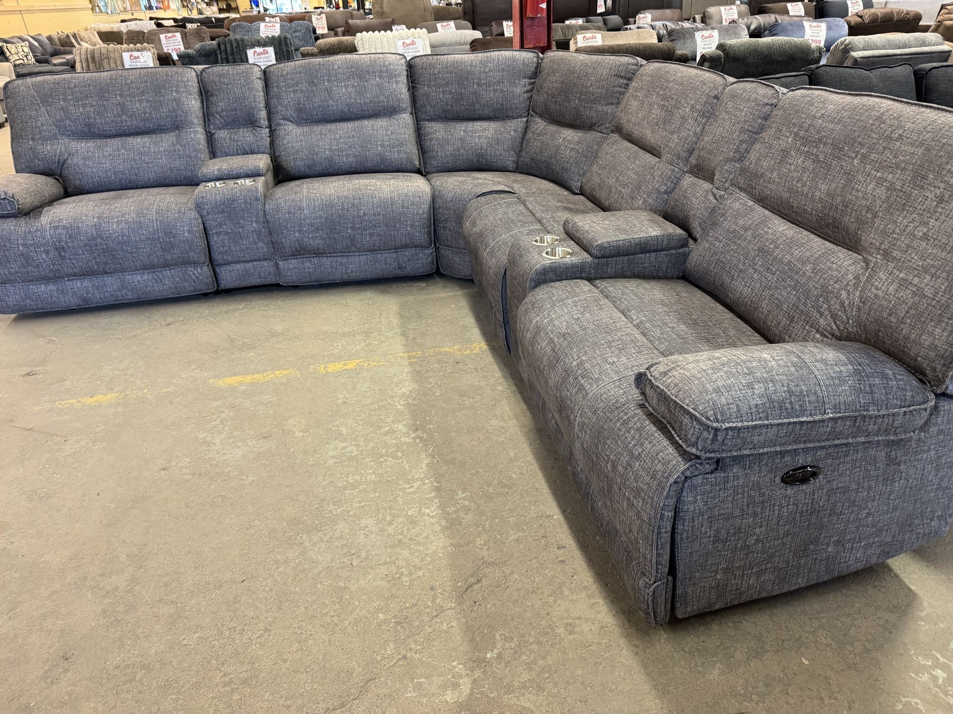 Stylish Power Reclining Sectional