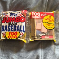 1987 Topps Baseball Jumbo Pack NEW FACTORY SEALED Pete Rose Manager On Top!