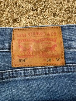 Levi's 514 Straight Fit Denim Jeans Size 30x30 Blue