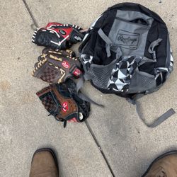 Gloves and backpack