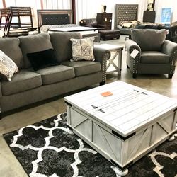 New Gray Sofa With Nailhead Accents! 