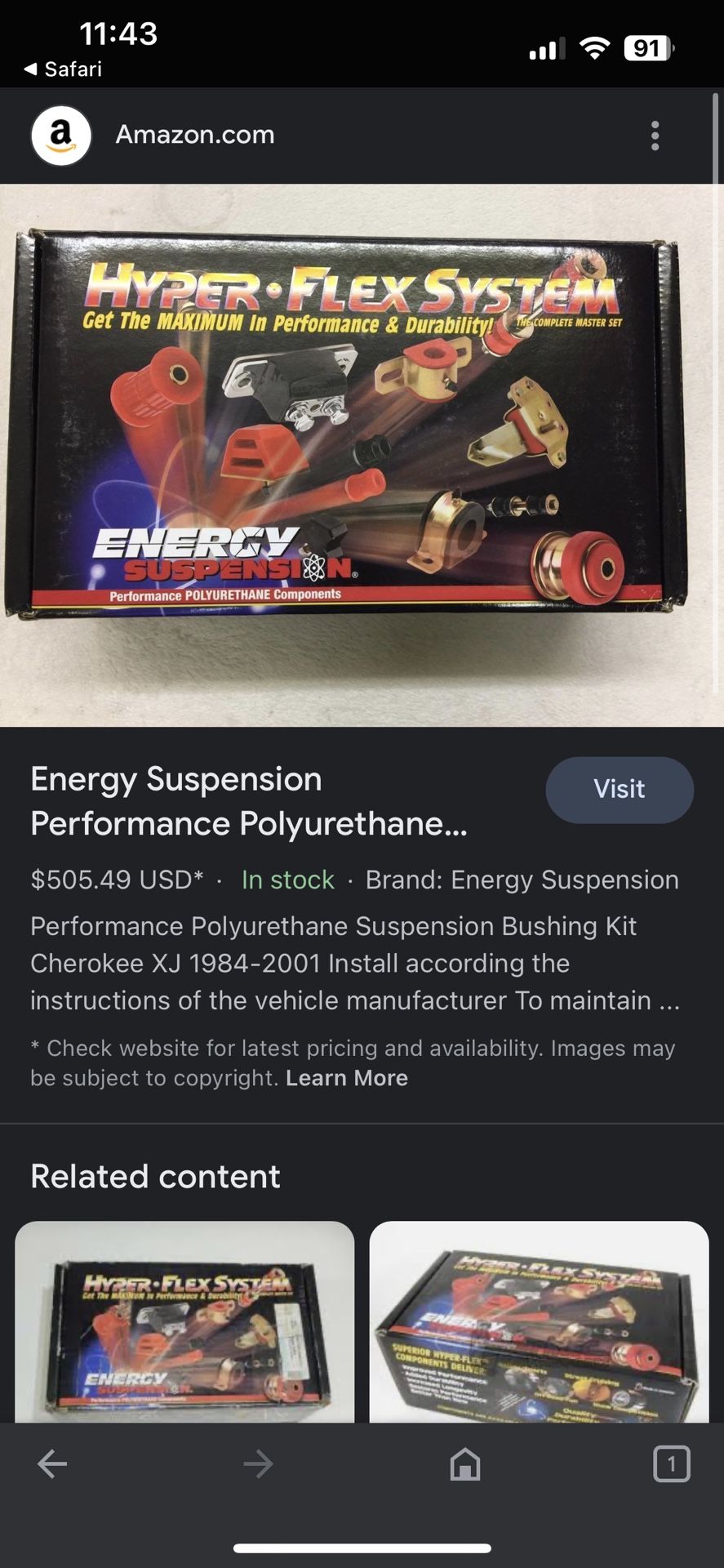 Hyper Flex System Energy Suspension
