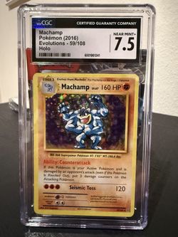 Pokemon 2016 Machamp Evolutions CGC 7.5