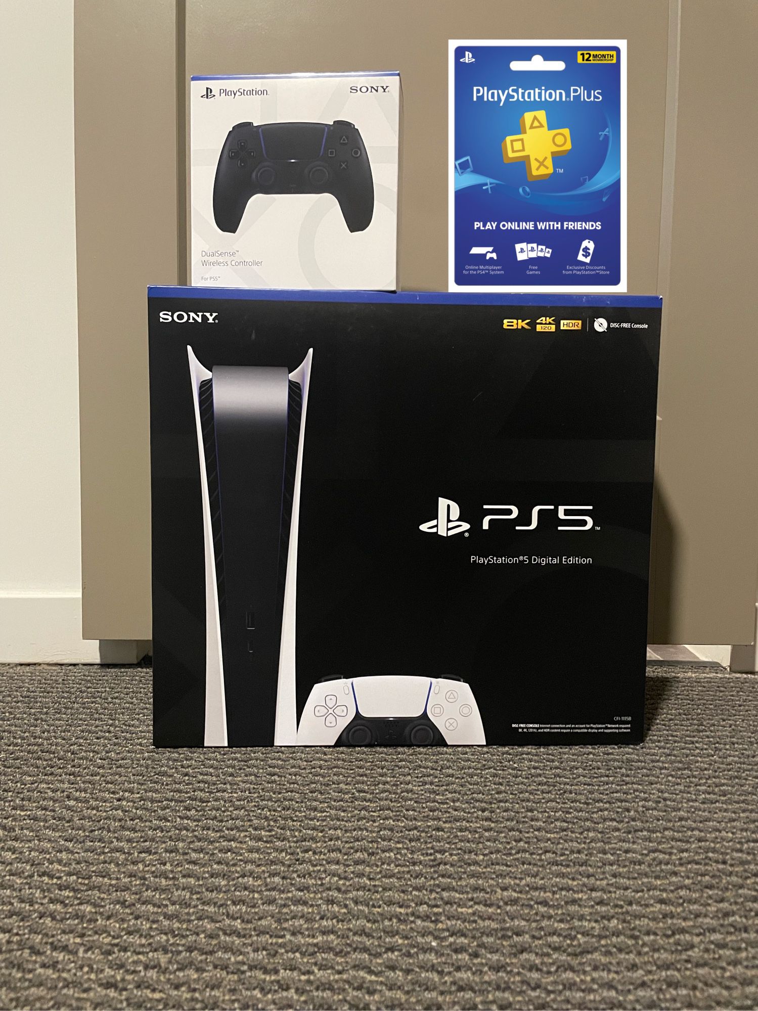 **PENDING SALE** Playstation 5 Digital Bundle [SEALED] 1Yr PS+ and Extra Controller