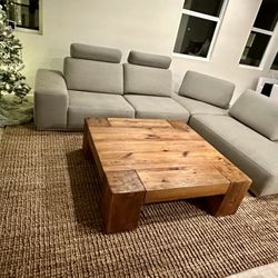 RECLAIMED ENGLISH BEAM SQUARE COFFEE TABLE