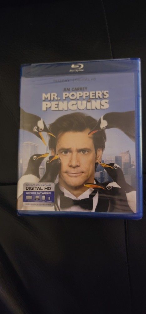 $5 BLU RAY. MR POPPER'S PENGUINS. $5 OR TRADE FOR A MOVIE TITLE I DO NOT ALREADY OWN. BLU RAY ONLY NO DIGITAL .