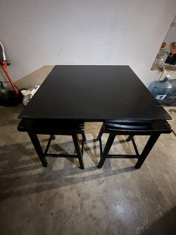 Table With 4 Bench chairs