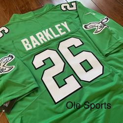 Eagles Barkley Green Black Or White Jerseys