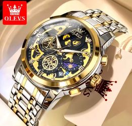 Relojes OLEVS 9947 para Hombre, Marca de Lujo Original, Reloj de Cuarzo Resistente al Agua