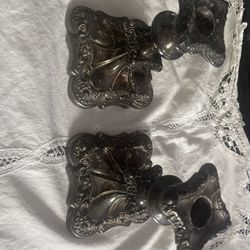 Antique Early 1900’s Silver plated Candlesticks 