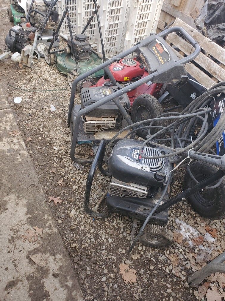 Lot Of Gas Powered Machines Mowers,sprayers,edger And More