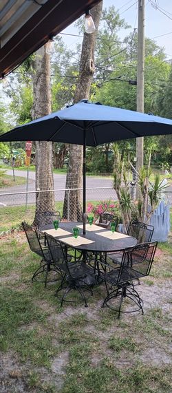 Swivel ROCKING Chairs Wrought Iron Patio Outdoor Furniture Sets